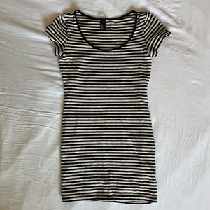 Striped Long Shirt Dress (S)